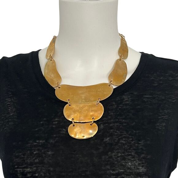Charming Charlie Sun Kissed Gold Statement Necklace - Picture 1 of 5